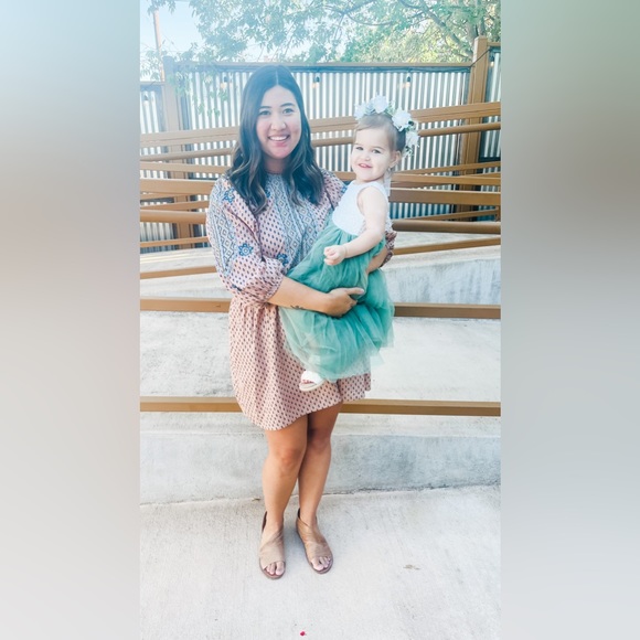 XL Anthropologie Embroidered Tunic Mini Dress - Peach - Picture 3 of 5